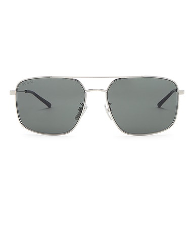 Web Stripe Rectangular Sunglasses