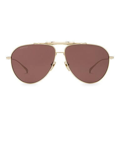 Bamboo Metal Pilot Sunglasses