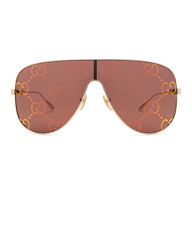 Lettering Mask Sunglasses