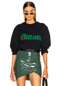ALBERTA FERRETTI x Alitalia For FWRD Logo Sweatshirt,ALBF-WK26