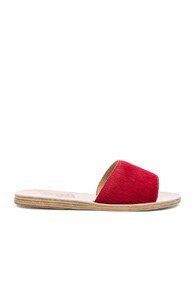 Ancient Greek Sandals Taygete Slides In Red