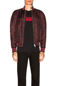 GIVENCHY GIVENCHY SCRIPT BOMBER IN ABSTRACT,BLACK,RED
