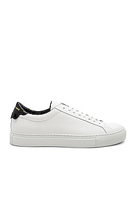 Givenchy Urban Street Low-top Leather Trainers In White & Black