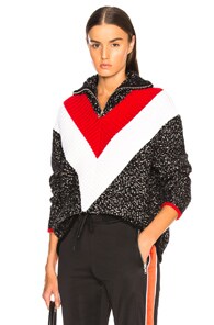 GIVENCHY Textured Quarter Zip Sweater,GIVE-WK30