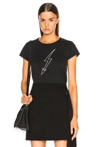 GIVENCHY GIVENCHY LIGHTNING BOLT TEE IN BLACK