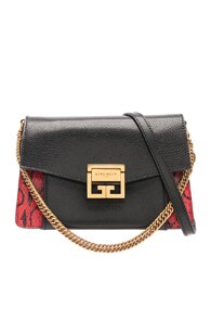 GIVENCHY GIVENCHY SMALL LEATHER GV3 IN RED & BLACK,GIVE-WY574
