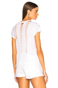 ICONS ICONS BRAID BACK SHORT SLEEVE TEE IN WHITE