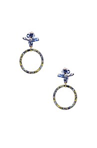 Lele Sadoughi Accessories LELE SADOUGHI TRILLIUM HOOP EARRINGS IN MULTI.
