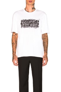 Maison Margiela Scribble Logo Cotton Jersey T-shirt In White