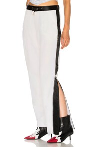 Marques' Almeida Marques ' Almeida Side Stripe Trouser Pant In White In White