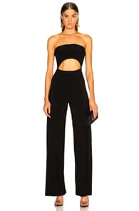 NORMA KAMALI Strapless Cut Out Jumpsuit