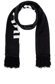 OFF-WHITE OFF-WHITE QUOTE SCARF IN BLACK