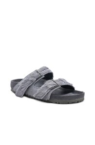 RICK OWENS RICK OWENS X BIRKENSTOCK COW HAIR ARIZONA IN GRAY