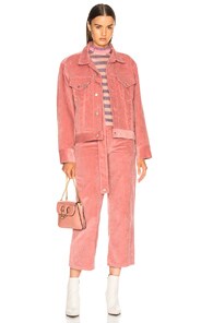 SANDY LIANG SANDY LIANG LUCKY CORDUROY JACKET IN PINK