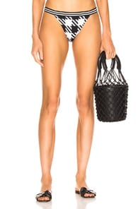 Solid & Striped SOLID & STRIPED MEGHAN BIKINI BOTTOM IN BLACK GINGHAM