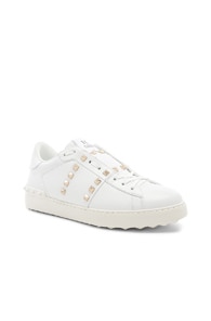 VALENTINO GARAVANI VALENTINO LEATHER trainers IN WHITE