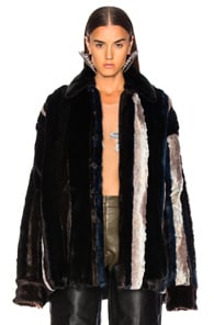Y/project Y/PROJECT FAUX FUR SHIRT IN BROWN