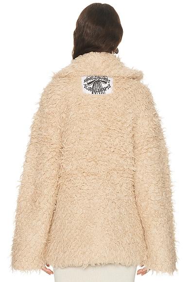Acne Studios Kangry Angry Bear Cardigan In Brown