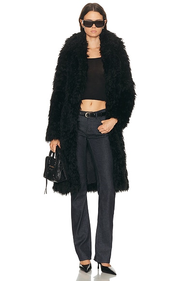 Acne Studios Oflama Messy Coat In Black
