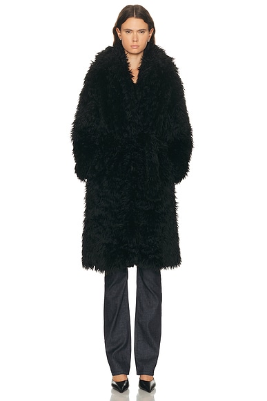 Acne Studios Oflama Messy Coat In Black