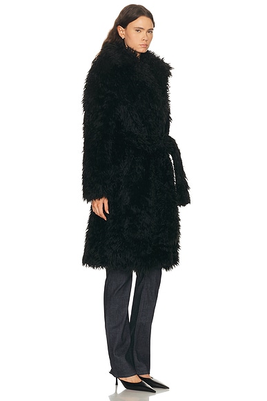 Acne Studios Oflama Messy Coat In Black