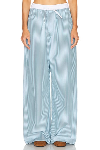 Acne Studios Pijama Striped Pant In Blue