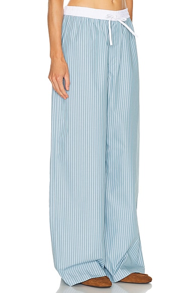 Acne Studios Pijama Striped Pant In Blue