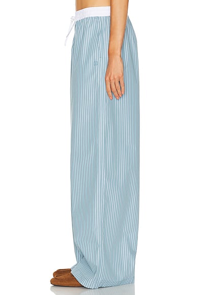 Acne Studios Pijama Striped Pant In Blue
