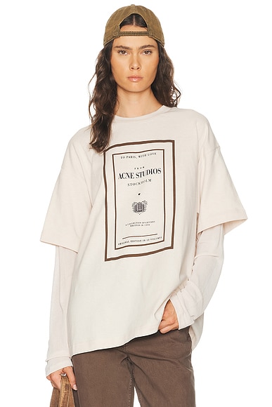 Acne Studios Edra Double Book Cover T-Shirt