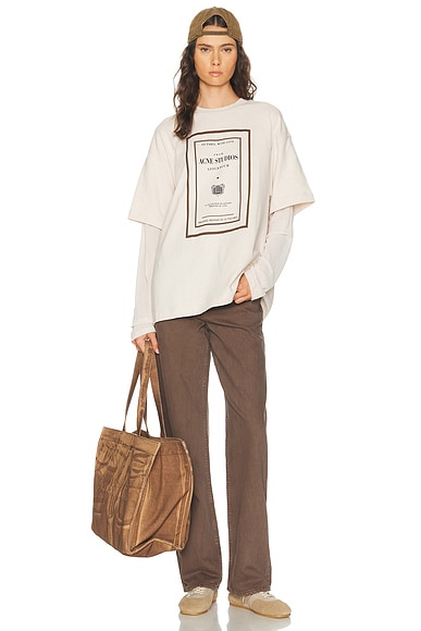 Acne Studios Edra Double Book Cover T-Shirt | Thumbnail 4