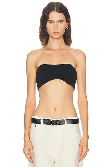 Agolde X Maria Mcmanus Denim Bra In Black