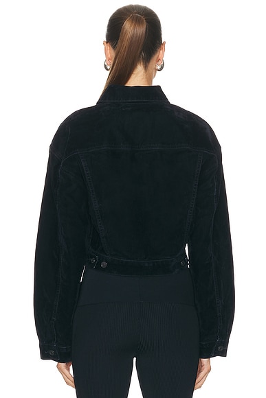 Agolde Buttoned Flap-pocket Jacket In Blue