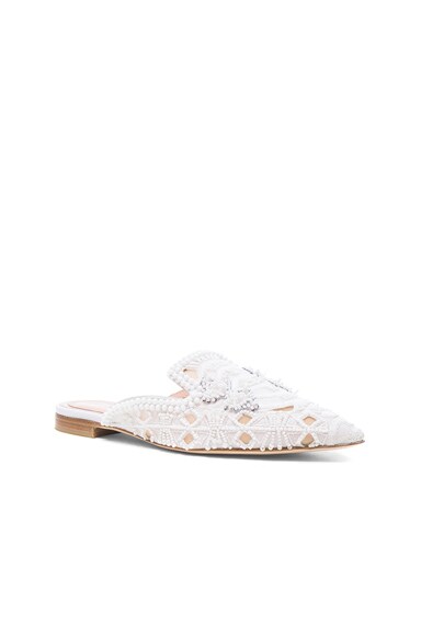 beaded mules flats