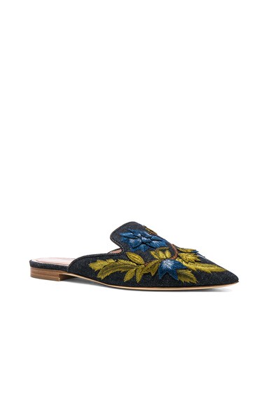 beaded mules flats