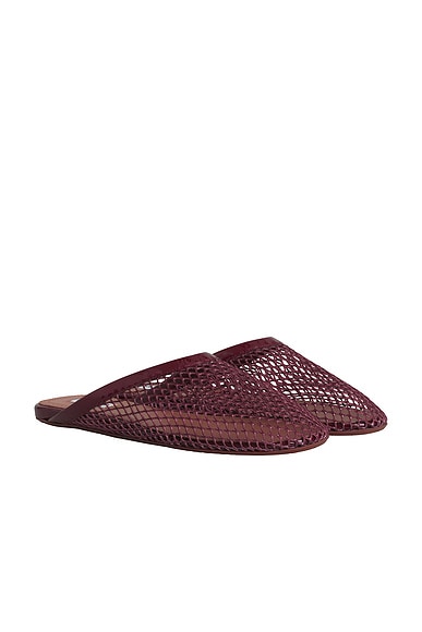 Alaïa Alaϊa Flat Mule In Burgundy