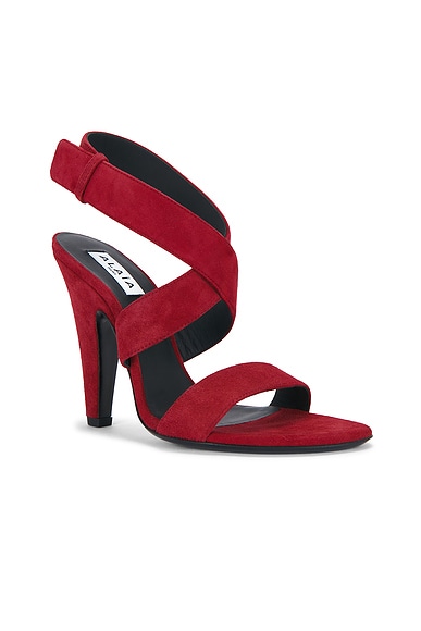 Alaïa Cone Sandal In Red