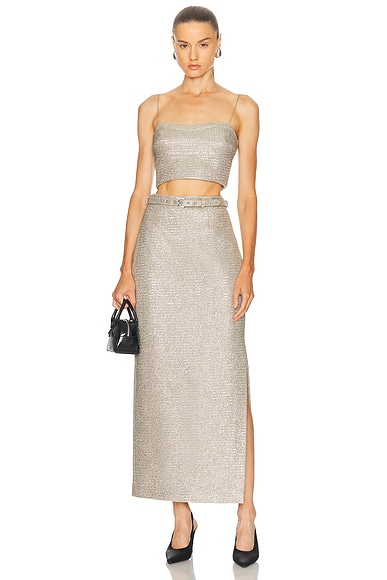 Adam Lippes Leto Skirt In Gold