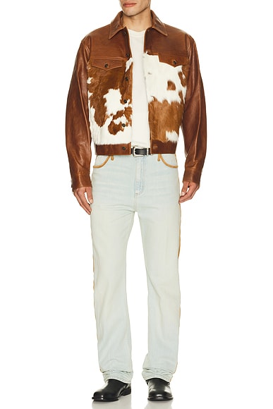Austin Post Leather Trucker Jacket | Thumbnail 3 Austin Post Leather Trucker Jacket | Thumbnail 3