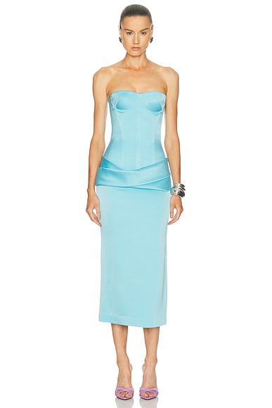 Strapless Cupped Longline Corset Dress