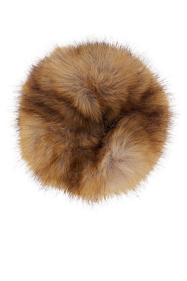 Balenciaga Holli Fake Fur Scrunchie In Brown