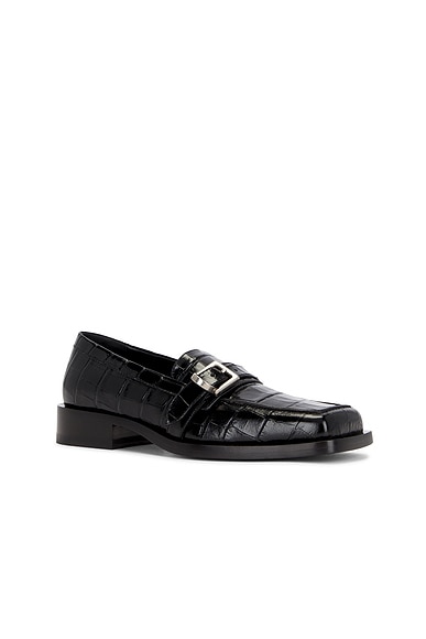 Balenciaga Square-toe Loafers In Black