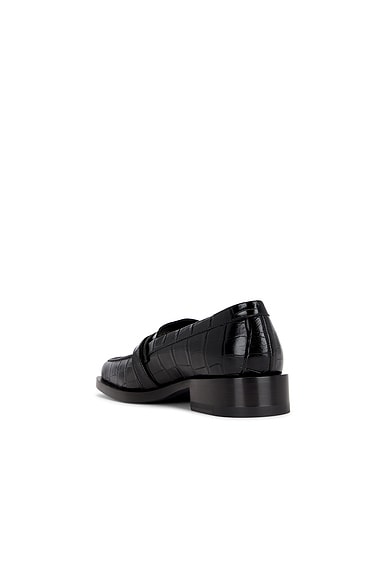 Balenciaga Square-toe Loafers In Black
