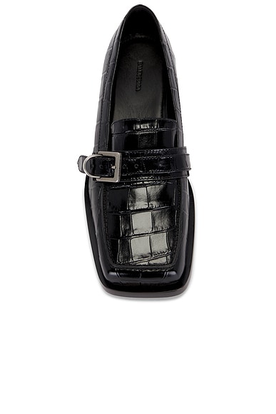Balenciaga Square-toe Loafers In Black