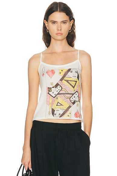 Bode Queen Of Hearts Tank Top In White