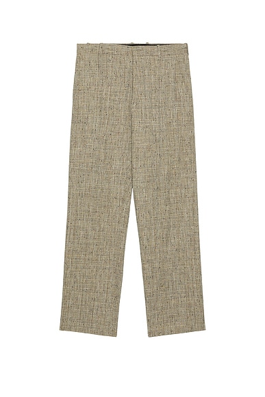 Multi Colour Fleck Viscose Straight Trousers