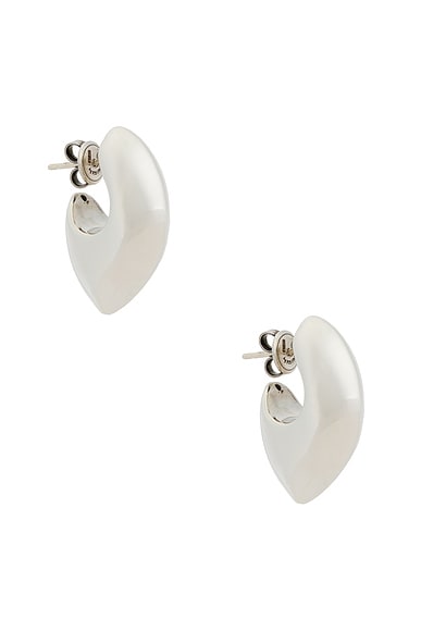Bottega Veneta Hoop Earrings In Silver