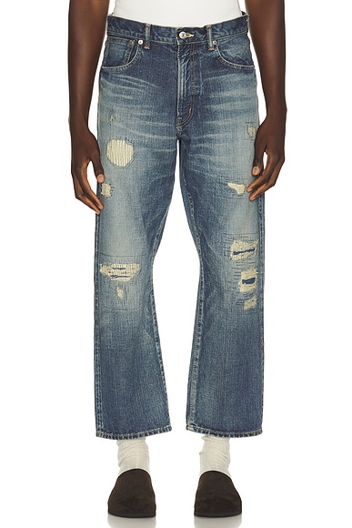 Beams Plus 5 Pocket Classic Denim Repair - Women's Clothing