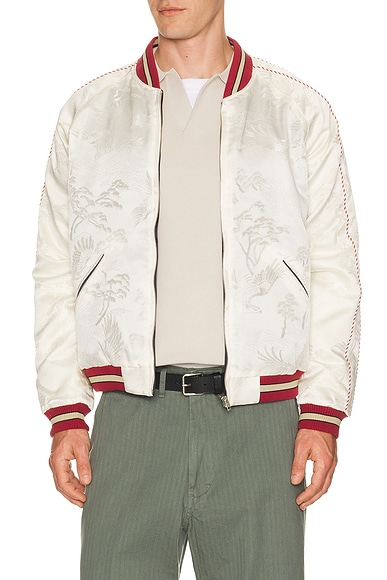 Beams Oriental Jacket Reversible In White