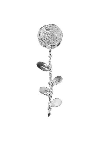 Corali Rose Single Earring In Silver