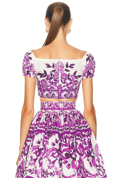 Dolce & Gabbana Cropped Top In Multi